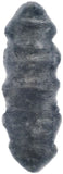 safavieh clearance sheep skin shs121b steel blue rug