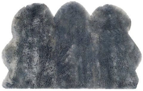 safavieh clearance sheep skin shs121b steel blue rug