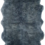 safavieh clearance sheep skin shs121b steel blue rug