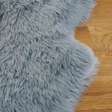 safavieh clearance sheep skin shs121b steel blue rug