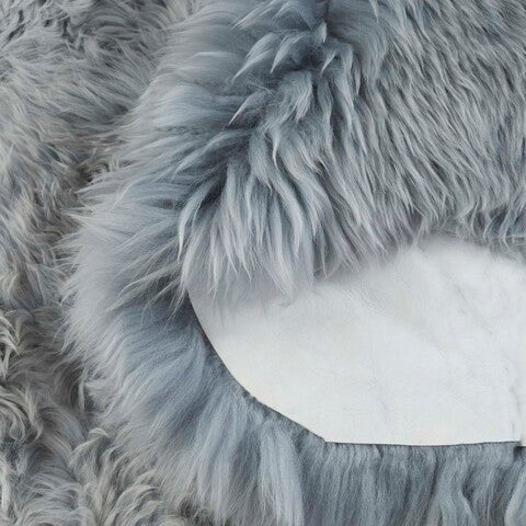 safavieh clearance sheep skin shs121b steel blue rug