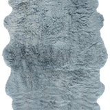 safavieh clearance sheep skin shs121b steel blue rug