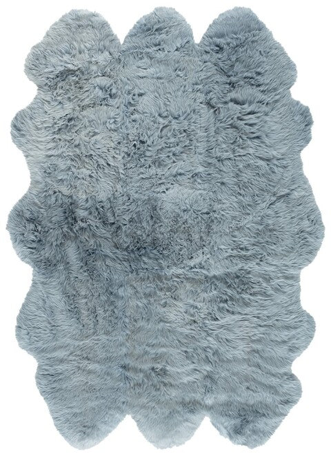 safavieh clearance sheep skin shs121b steel blue rug