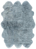 safavieh clearance sheep skin shs121b steel blue rug