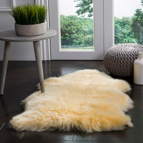 safavieh clearance sheep skin shs121h champagne rug