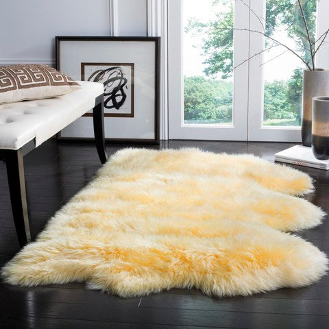 safavieh clearance sheep skin shs121h champagne rug