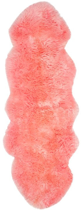 safavieh clearance sheep skin shs121l solid pink rug