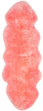 safavieh clearance sheep skin shs121l solid pink rug