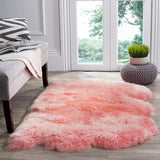 safavieh clearance sheep skin shs121l solid pink rug