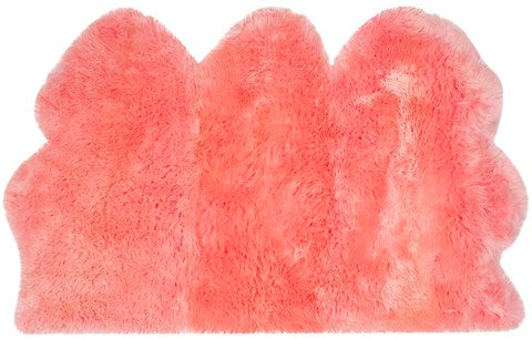 safavieh clearance sheep skin shs121l solid pink rug