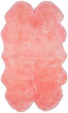 safavieh clearance sheep skin shs121l solid pink rug