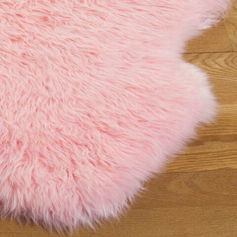 safavieh clearance sheep skin shs121l solid pink rug