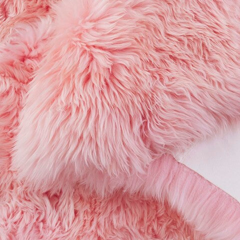 safavieh clearance sheep skin shs121l solid pink rug