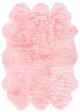 safavieh clearance sheep skin shs121l solid pink rug