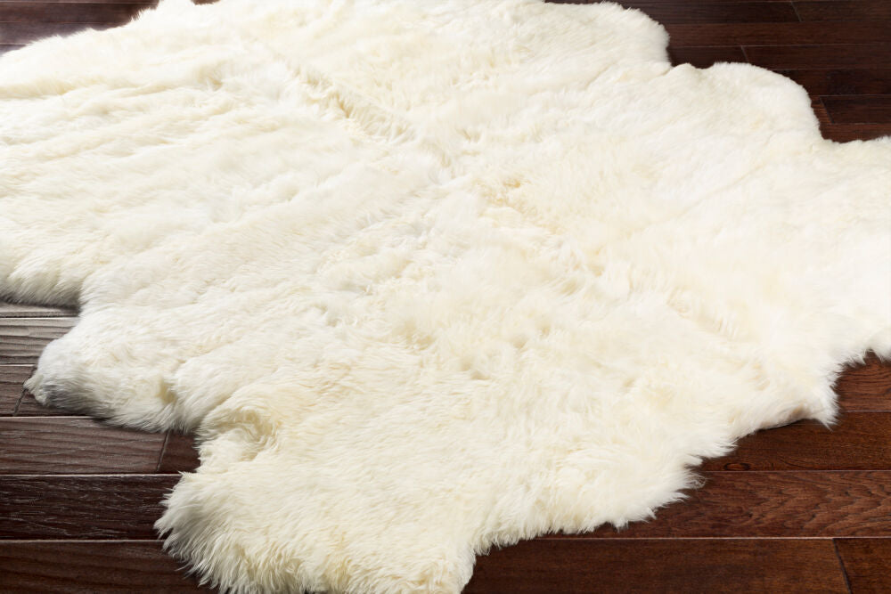 surya sheepskin shs 9600 ivory rug