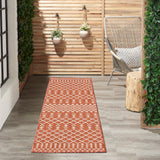 nourison positano pos02 terracotta rug