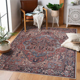 Hauteloom Neyland Washable NEYW Bright Red Machine Made Polyester Rug