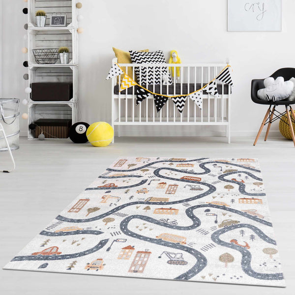 Hauteloom Mave HLLLMAVE8A1 Cream Machine Made Polyester Rug
