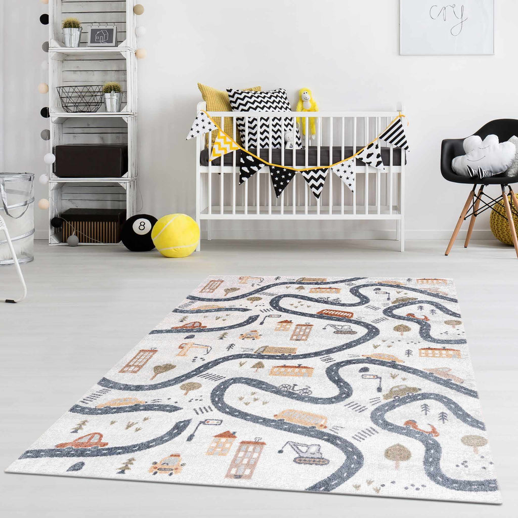 Hauteloom Mave HLLLMAVE8A1 Cream Machine Made Polyester Rug