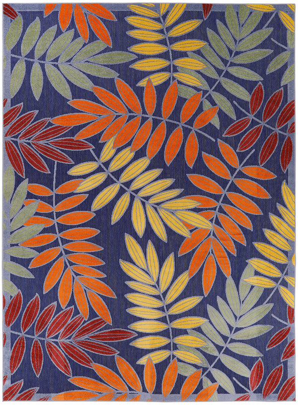 nourison aloha alh18 navy multicolor rug