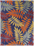 nourison aloha alh18 navy multicolor rug