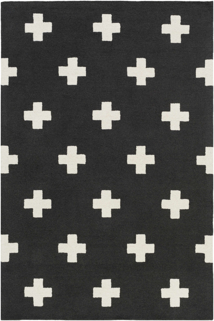 Hauteloom Shawanee SHWN Black Hand Tufted Wool Rug