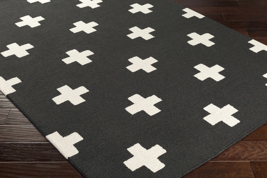 Hauteloom Shawanee SHWN Black Hand Tufted Wool Rug