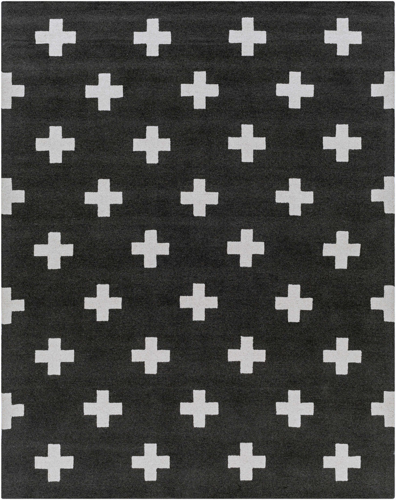 Hauteloom Shawanee SHWN Black Hand Tufted Wool Rug
