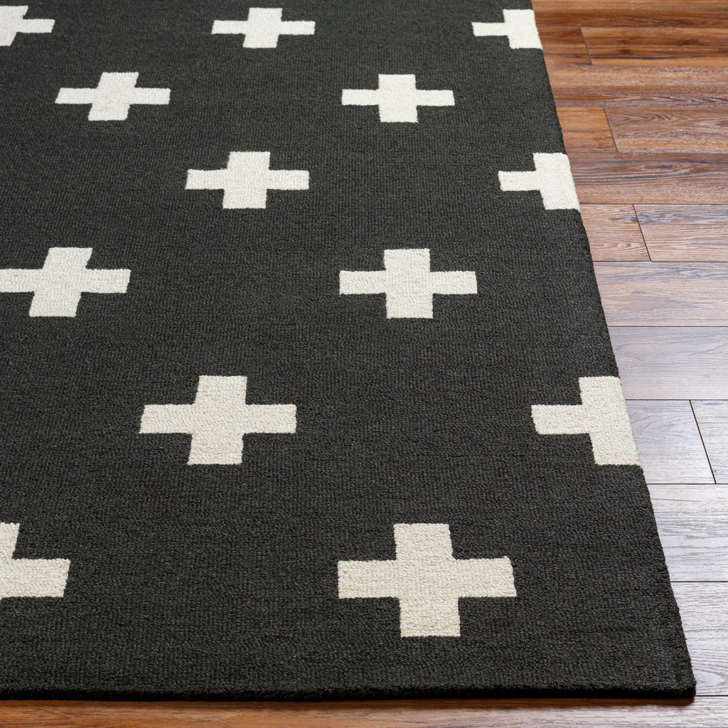 Hauteloom Shawanee SHWN Black Hand Tufted Wool Rug
