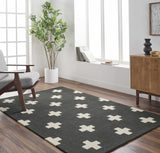 Hauteloom Shawanee SHWN Black Hand Tufted Wool Rug