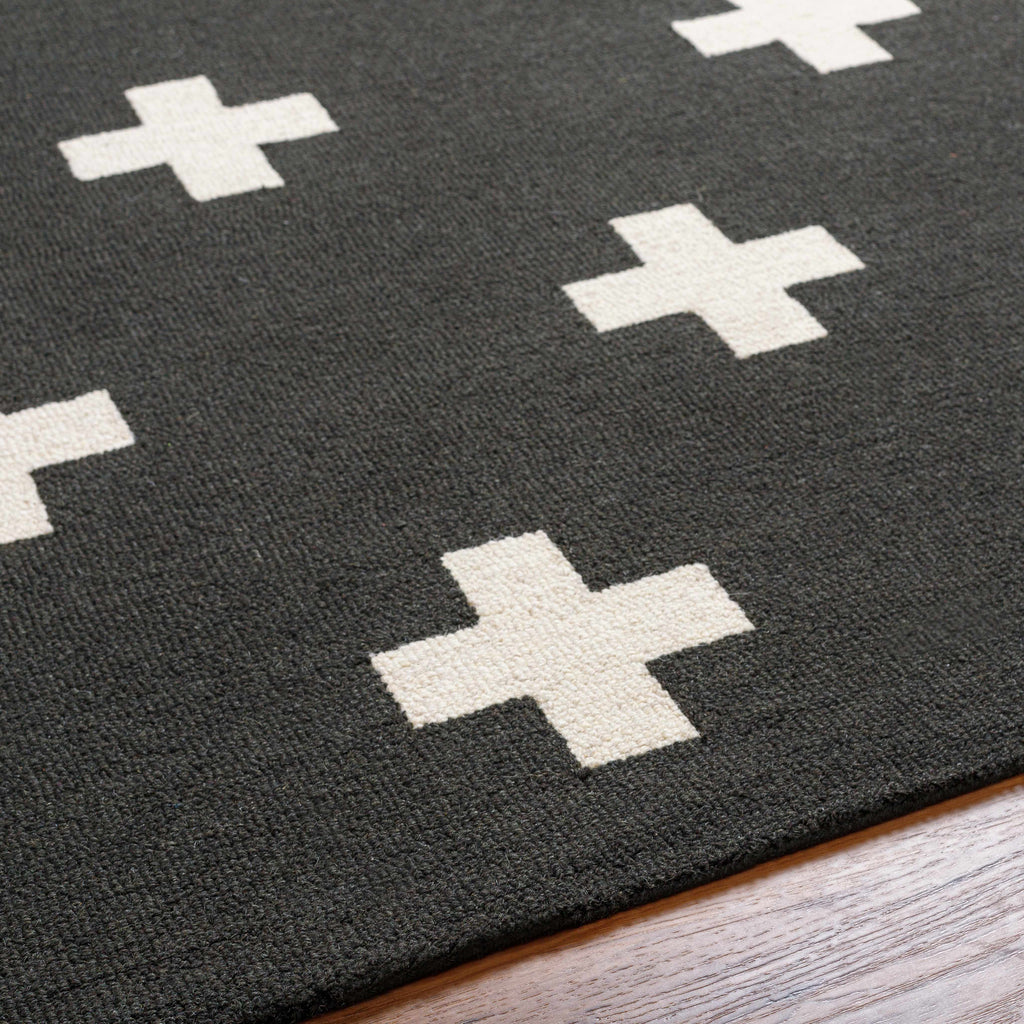 Hauteloom Shawanee SHWN Black Hand Tufted Wool Rug