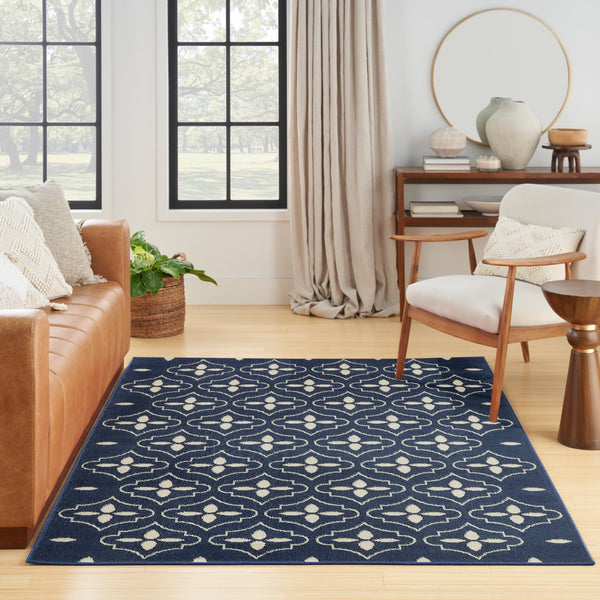 nourison nourison essentials nre04 navy ivory rug