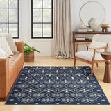 nourison nourison essentials nre04 navy ivory rug