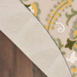 nourison aloha alh17 ivory green rug