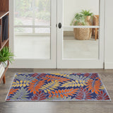 nourison aloha alh18 navy multicolor rug