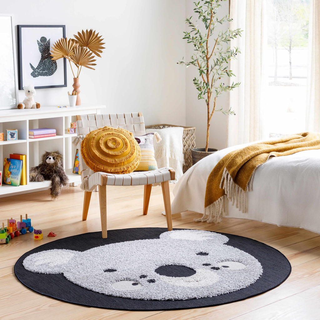 Hauteloom Adhra SKACADHRAA1 Charcoal Machine Made Polypropylene Rug