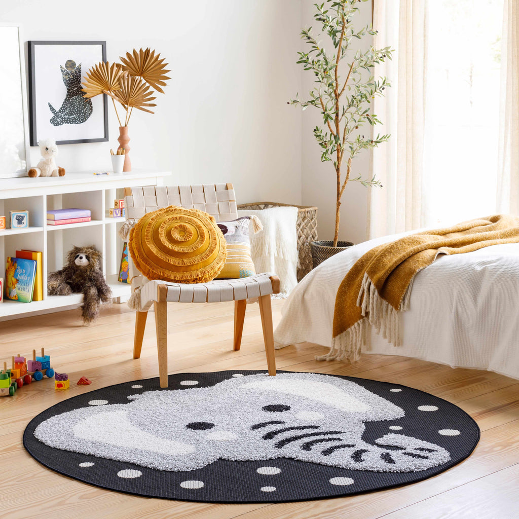 Hauteloom Rida SKACRIDA8A1 Charcoal Machine Made Polypropylene Rug