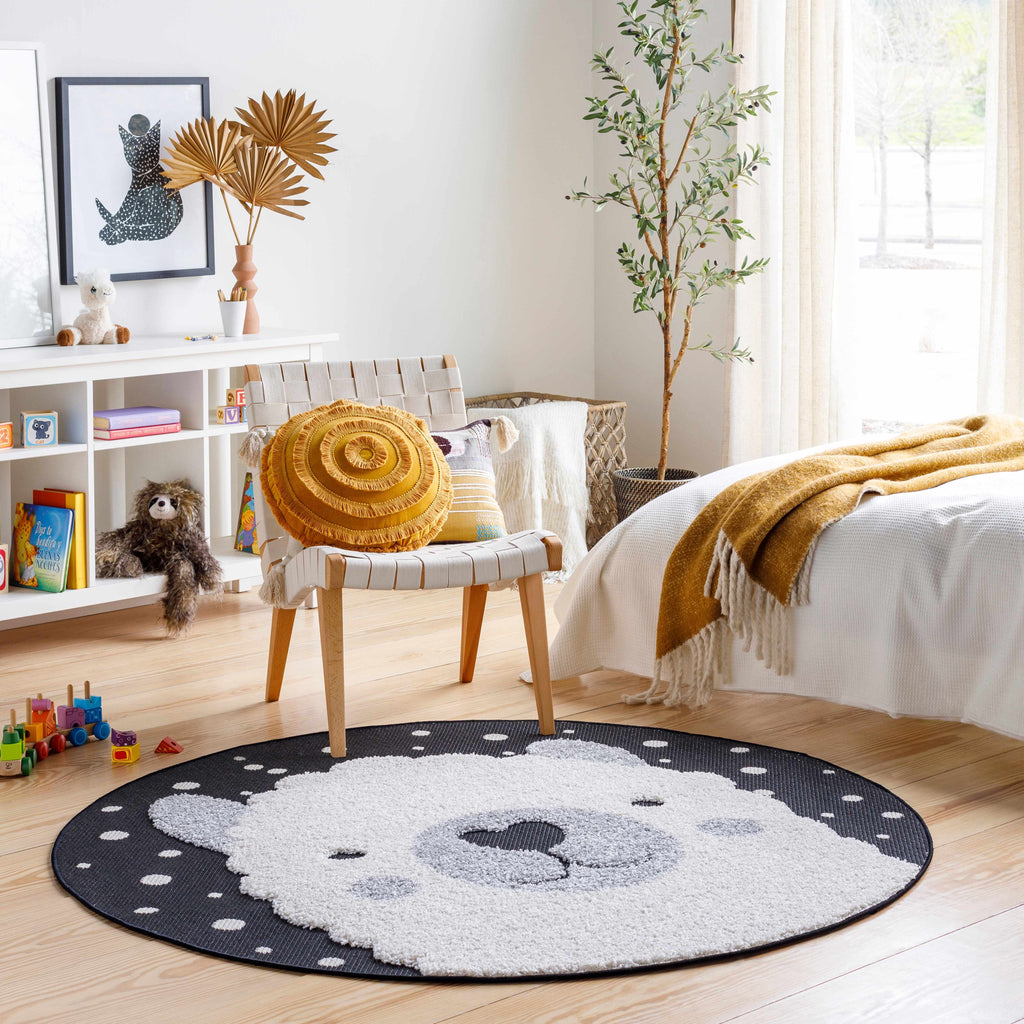 Hauteloom Vita SKACVITA8A1 Black Machine Made Polypropylene Rug