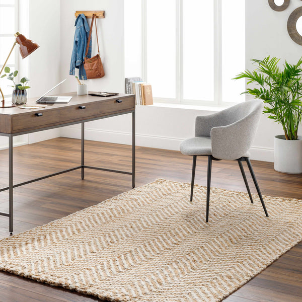 Hauteloom Aren SKEAARENJA1 Tan Woven/Flatwoven Jute Rug
