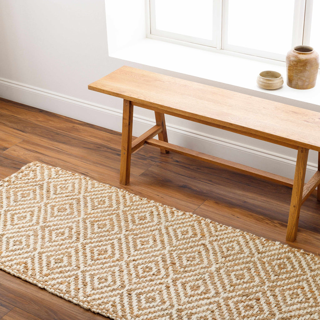 Hauteloom Eriko SKEAERIKOA1 Tan Woven/Flatwoven Jute Rug