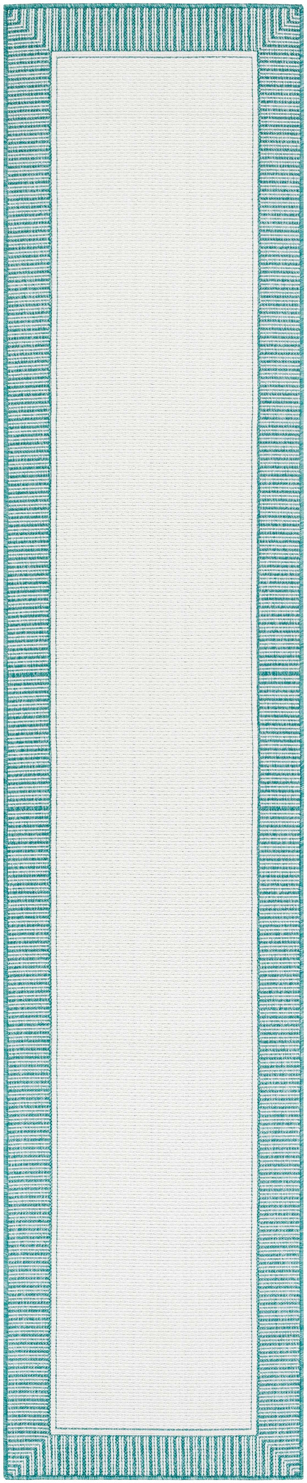 Hauteloom Skipton SKI Teal Machine Made Olefin Rug