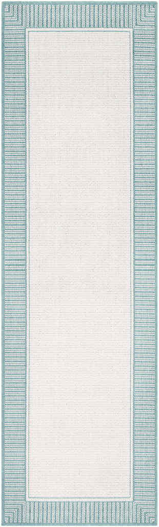 Hauteloom Skipton SKI Teal Machine Made Olefin Rug
