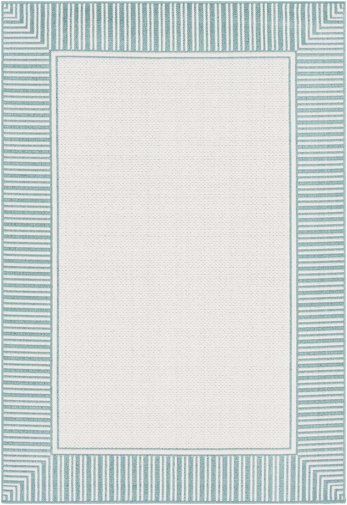 Hauteloom Skipton SKI Teal Machine Made Olefin Rug