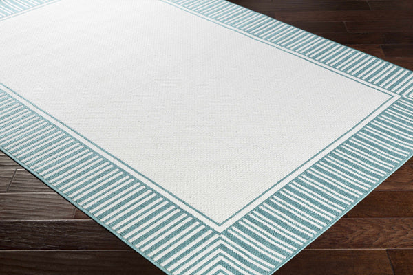 Hauteloom Skipton SKI Teal Machine Made Olefin Rug