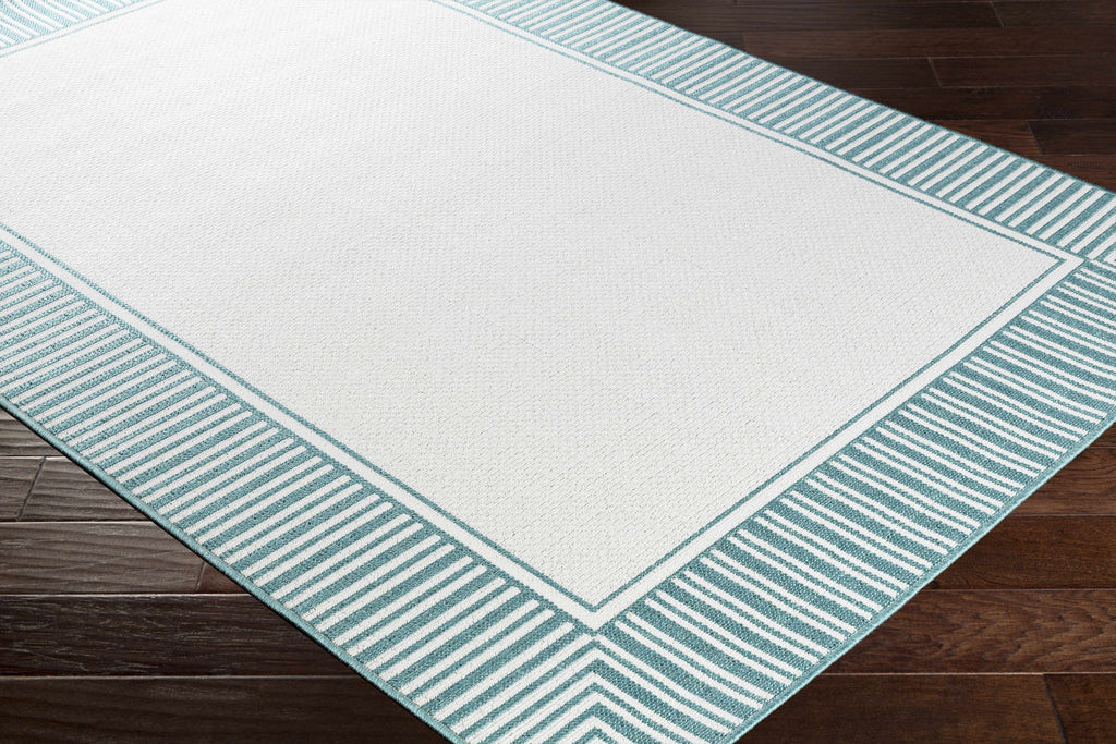 Hauteloom Skipton SKI Teal Machine Made Olefin Rug