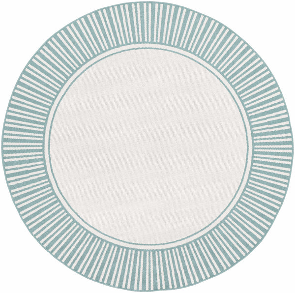 Hauteloom Skipton SKI Teal Machine Made Olefin Rug