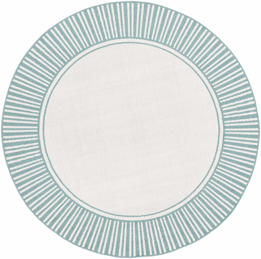 Hauteloom Skipton SKI Teal Machine Made Olefin Rug