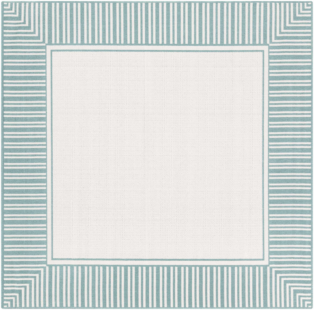 Hauteloom Skipton SKI Teal Machine Made Olefin Rug