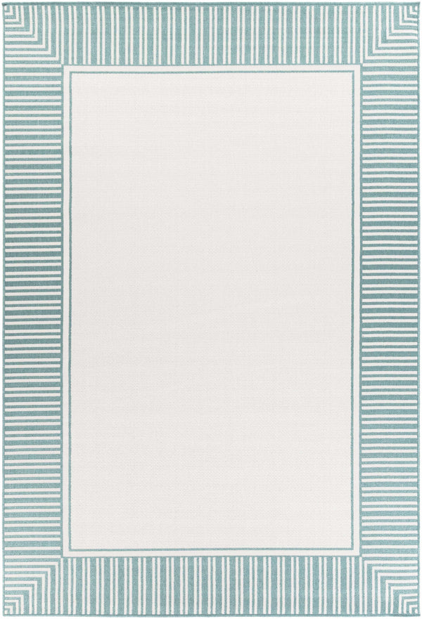 Hauteloom Skipton SKI Teal Machine Made Olefin Rug