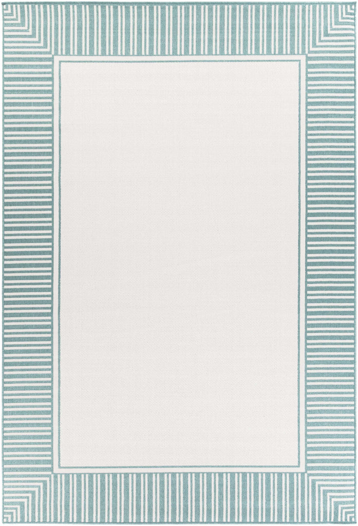 Hauteloom Skipton SKI Teal Machine Made Olefin Rug